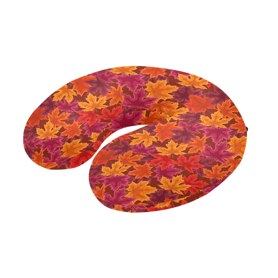 Autumn maple leaf pattern U-Shaped Travel Neck Pillow