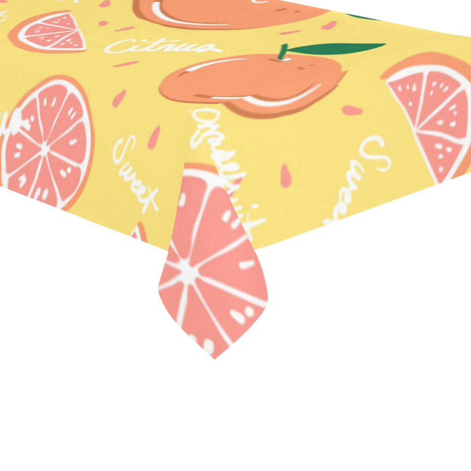 Grapefruit yellow background Tablecloth
