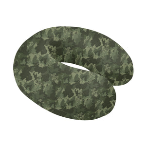 Digital Green camouflage pattern U-Shaped Travel Neck Pillow