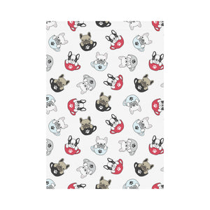 French bulldog cup paw pattern House Flag Garden Flag