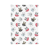 French bulldog cup paw pattern House Flag Garden Flag