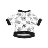 Hand drawn french fries pattern All Over Print Pet Dog Round Neck Fuzzy Shirt