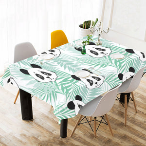 Panda pattern tropical leaves background Tablecloth