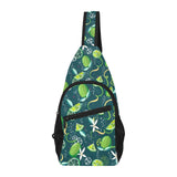Lime ice flower pattern All Over Print Chest Bag