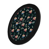 Cute sloths sleeping christmas ball santa hat patt Elegant Black Wall Clock