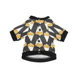 French fries dark background All Over Print Pet Dog Round Neck Fuzzy Shirt