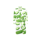 cucumber whole slices pattern Men's Long Sleeve Belted Night Robe