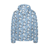 Seagull Pattern Print Design 04 Kids' Boys' Girls' Padded Hooded Jacket