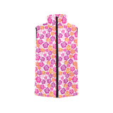 Hibiscus Pattern Print Design 01 Women's Padded Vest