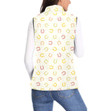 Horseshoes Pattern Print Design 02 Women's Padded Vest