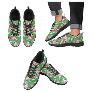 Coconut Pattern Print Design 01 Men's Breathable Sneakers ( Model 055)