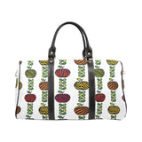 colorful apples leave zebra stripe Travel Bag