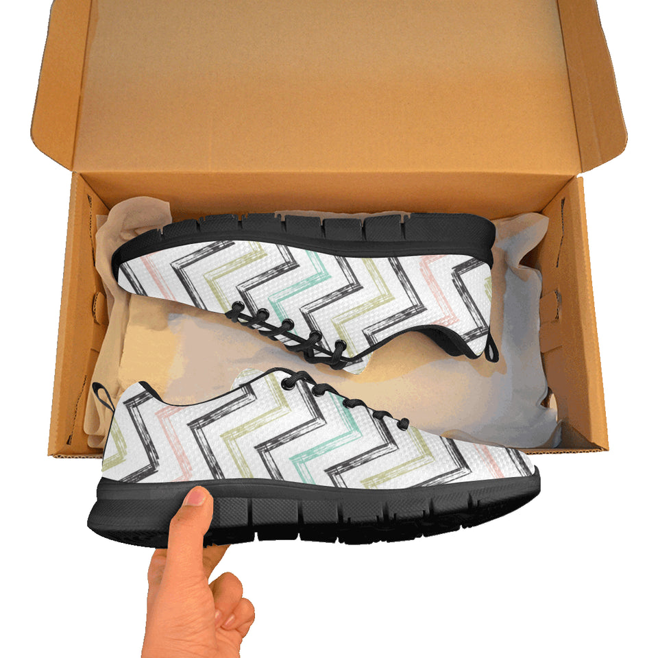 zigzag  chevron paint pattern Men's Sneaker Shoes