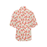 Canada Pattern Print Design 01 Women's All Over Print Hawaiian Shirt