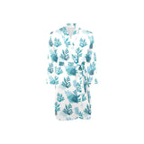 Coral Reef Pattern Print Design 04 Men's Long Sleeve Belted Night Robe