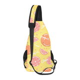 Grapefruit yellow background All Over Print Chest Bag
