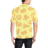 Cheese design pattern Men's All Over Print Polo Shirt