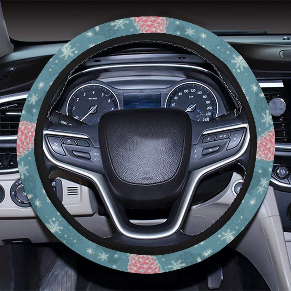 Squirrel Pattern Print Design 01 Car Steering Wheel Cover