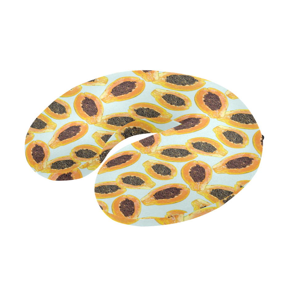 Watercolor papaya pattern U-Shaped Travel Neck Pillow