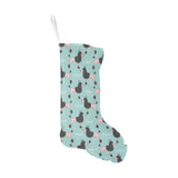 poodle dog green background Christmas Stocking