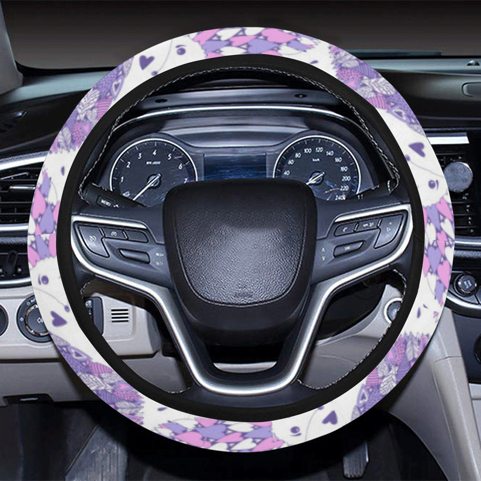 Hedgehog Pattern Print Design 05 Car Steering Wheel Cover