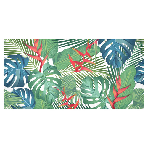 heliconia palm and monstera leaves pattern Tablecloth