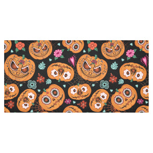 Pumpkin flowers spiderweb Halloween theme Tablecloth