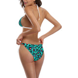 Green leopard skin print pattern Sexy Bikinis Two-Piece Swimsuits