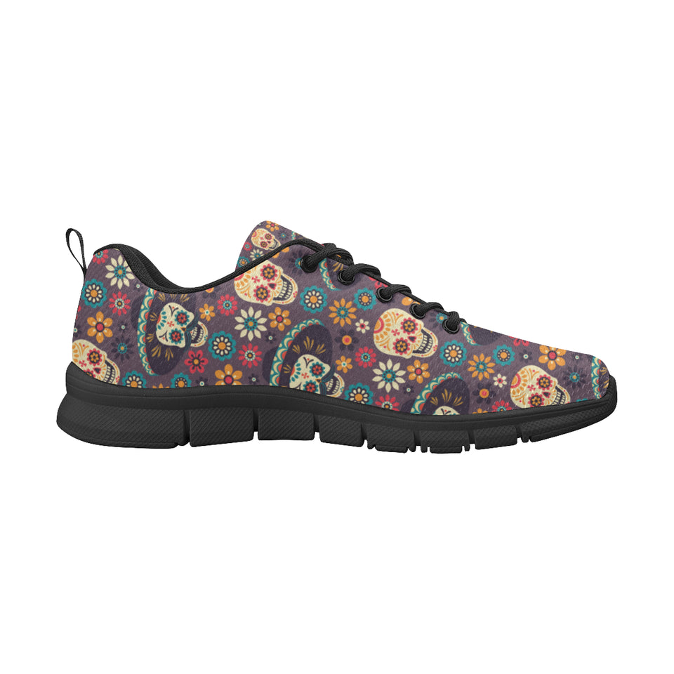 Sugar skulls flower maxican pattern Men's Sneaker Shoes
