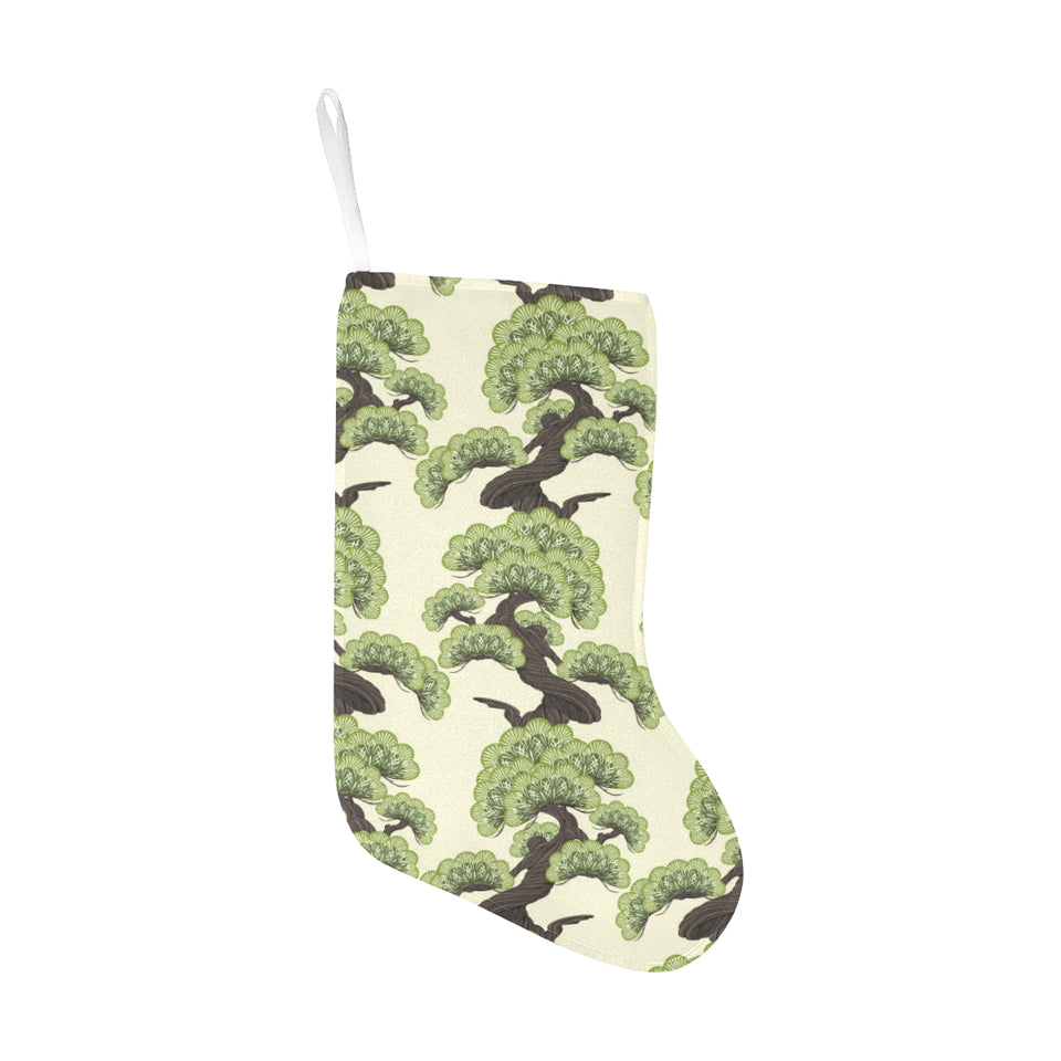Bonsai pattern Christmas Stocking