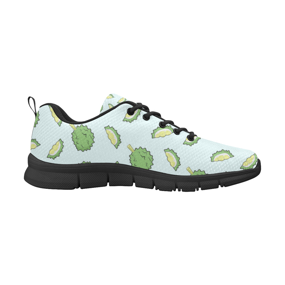 Durian pattern blue background Women's Sneaker Shoes