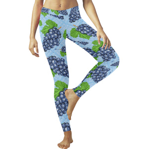 Watercolor grape pattern Women's Legging Fulfilled In US