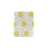 hand drawn sun pattern Morphing Mug Heat Changing Mug