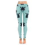 Sea turtle with blue ocean backgroud Women's Legging Fulfilled In US