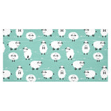 Cute sheep green background Tablecloth