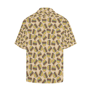 Hamburger Pattern Print Design 01 Men's All Over Print Hawaiian Shirt (Model T58)