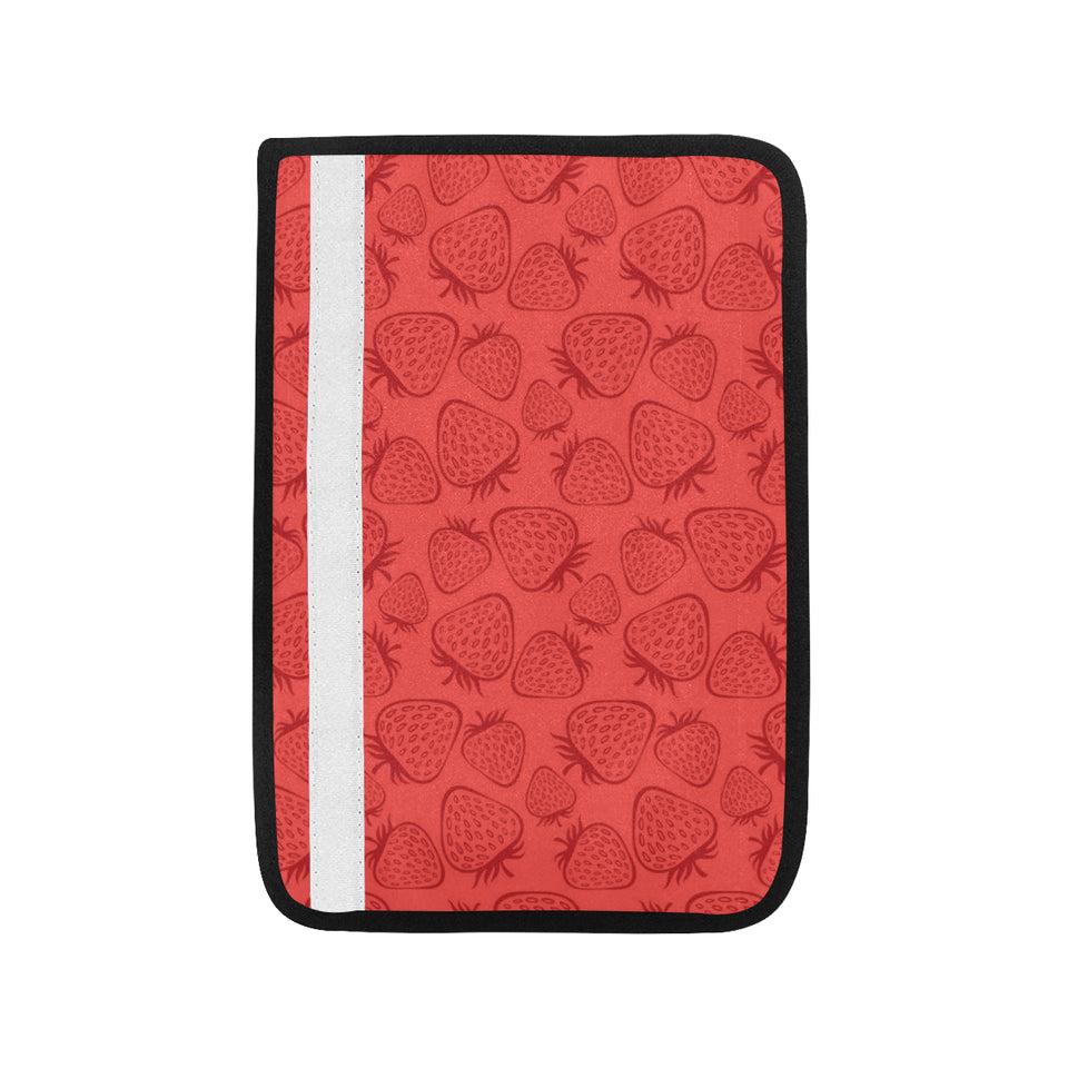 strawberry pattern red background Car Seat Belt Cover