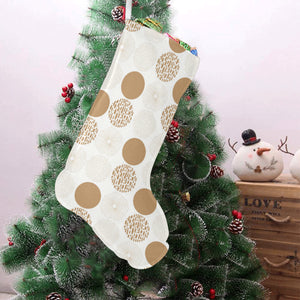 Gold Texture mushroom pattern Christmas Stocking