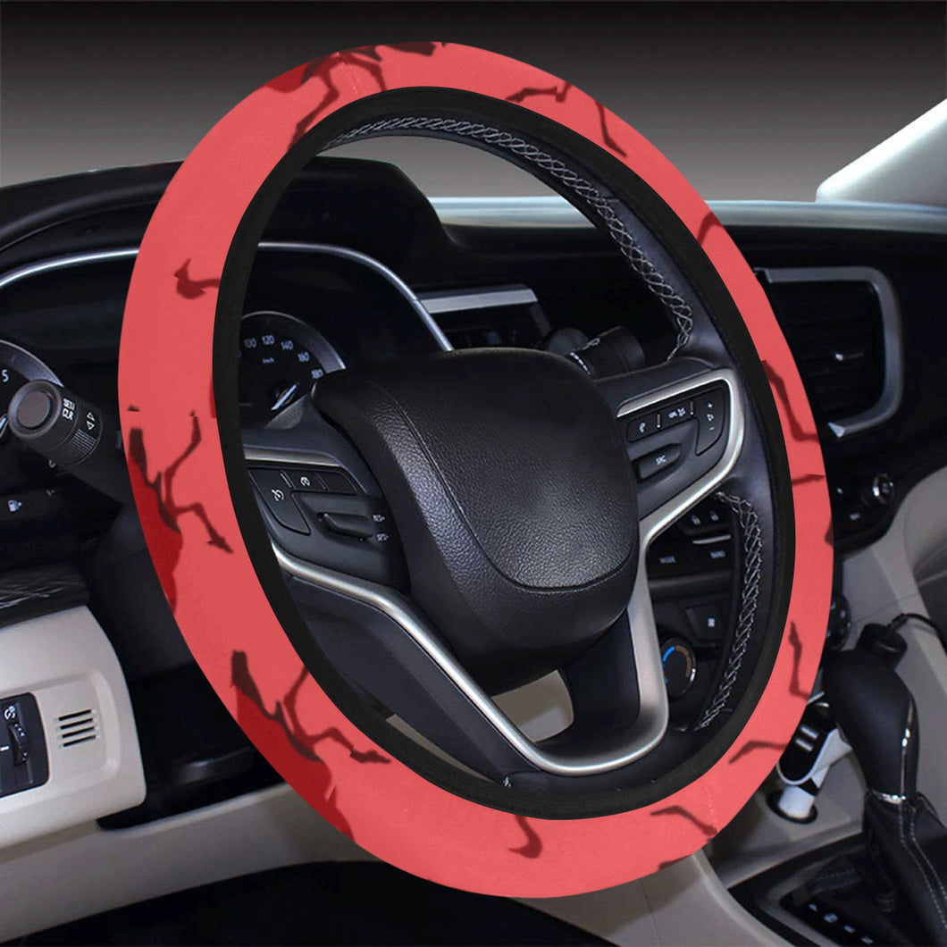 Ostrich Pattern Print Design 03 Car Steering Wheel Cover
