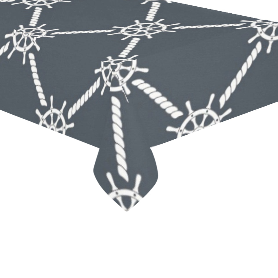 nautical steering wheel rope pattern Tablecloth