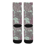 Spider web cobweb design color pattern Crew Socks