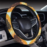 Watercolor papaya pattern Car Steering Wheel Cover