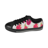 dragon fruits design pattern Men's Low Top Canvas Shoes Black