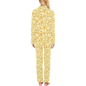 Popcorn Pattern Print Design 04 Women's Long Pajama Set