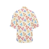 Teddy Bear Pattern Print Design 05 Women's All Over Print Hawaiian Shirt