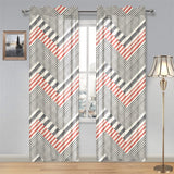 zigzag chevron striped pattern Gauze Curtain