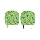 Avocado pattern green background Car Headrest Cover