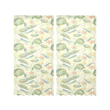 Hand drawn sea turtle fish pattern Gauze Curtain