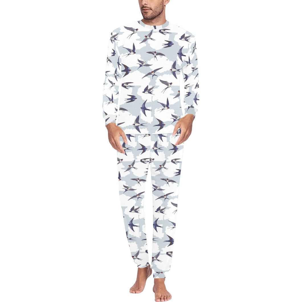 Swallow Pattern Print Design 05 Men's All Over Print Pajama