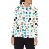Math Pattern Print Design 05 Women's Long Sleeve Polo Shirt